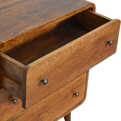 mini curved chestnut chest