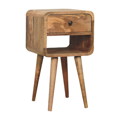 mini oak ish curved bedside 1