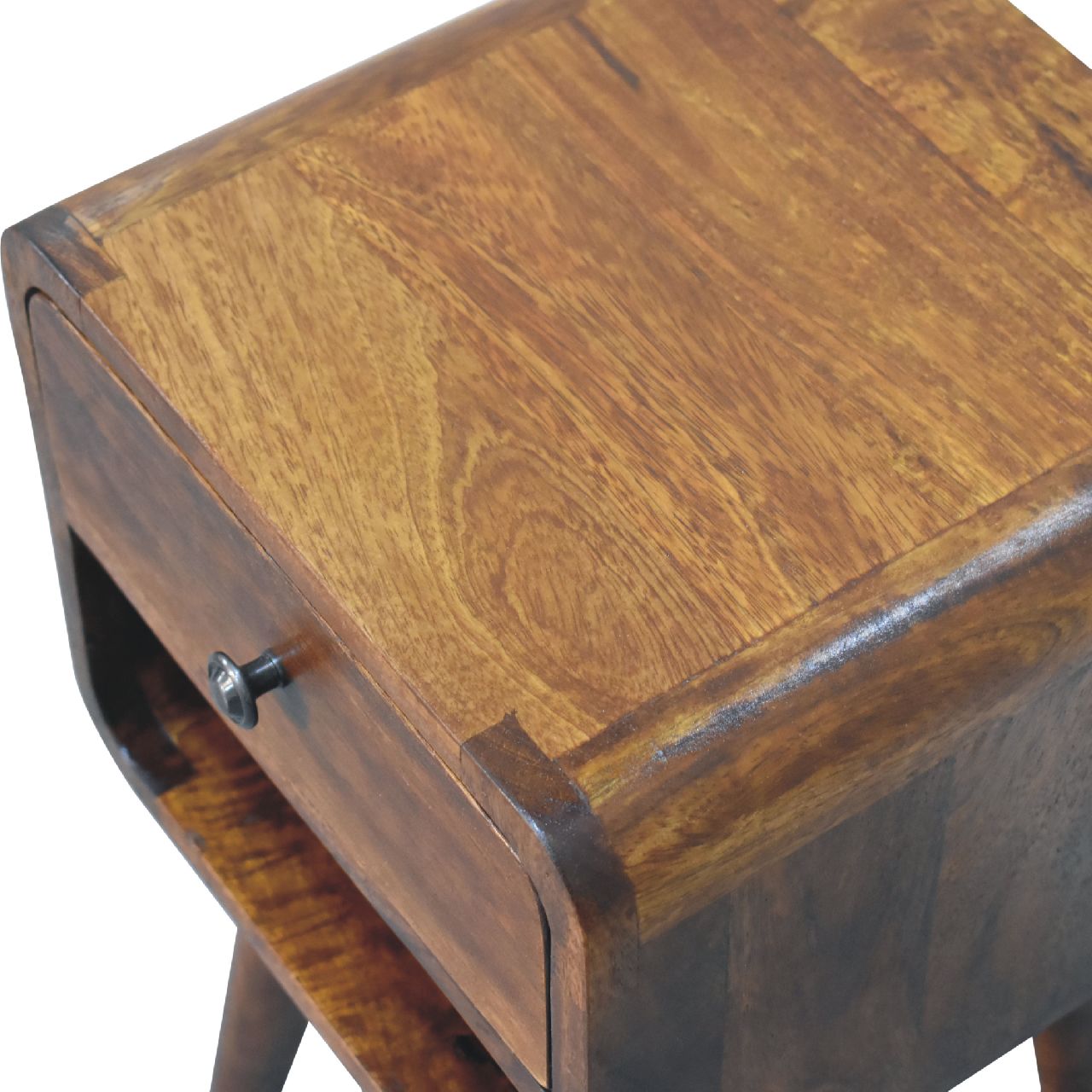 mini chestnut curved bedside 1