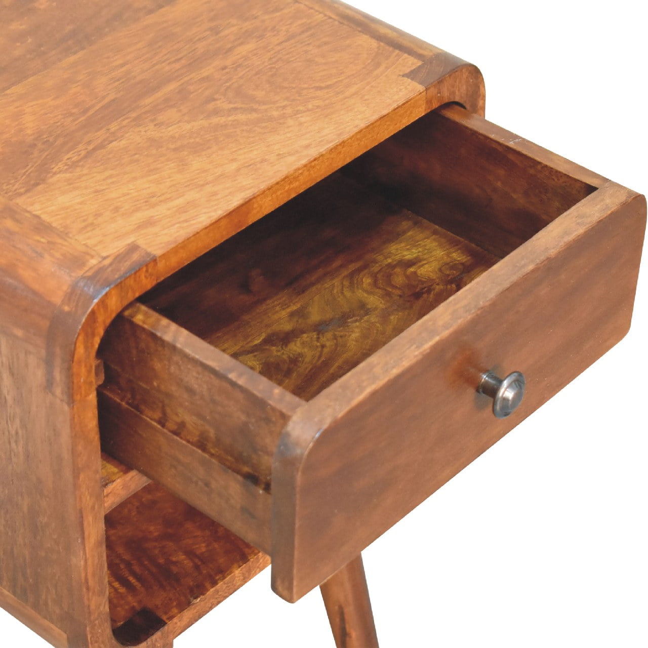 mini chestnut curved bedside 1