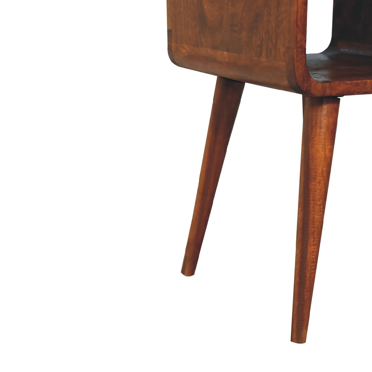 mini chestnut curved bedside 1