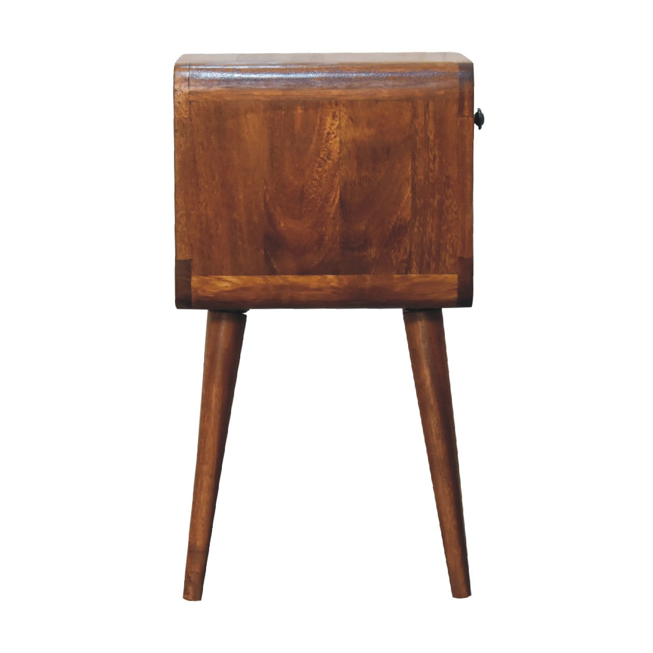 mini chestnut curved bedside 1