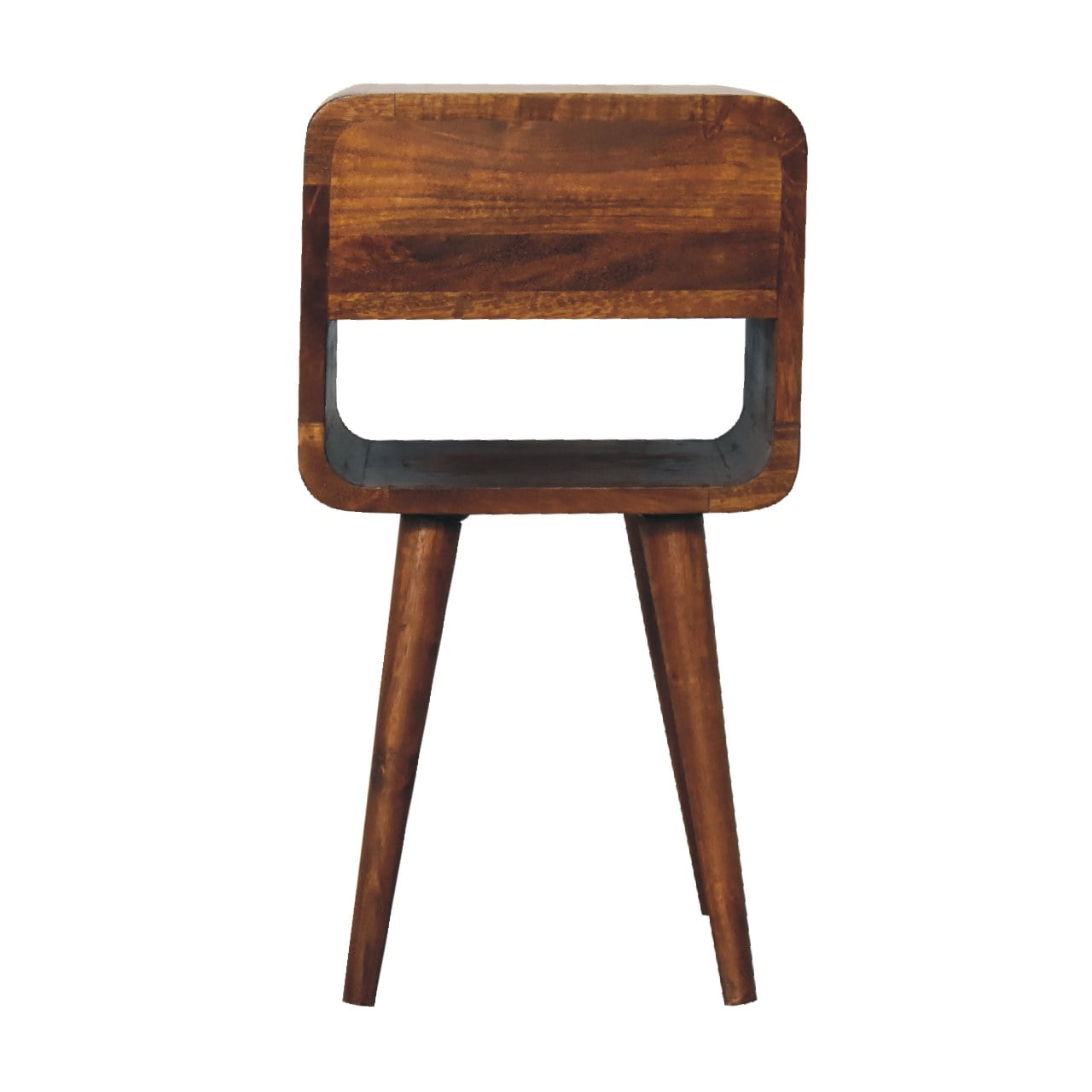 mini chestnut curved bedside 1