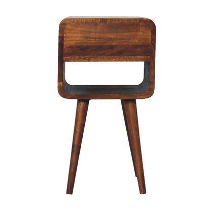 mini chestnut curved bedside 1