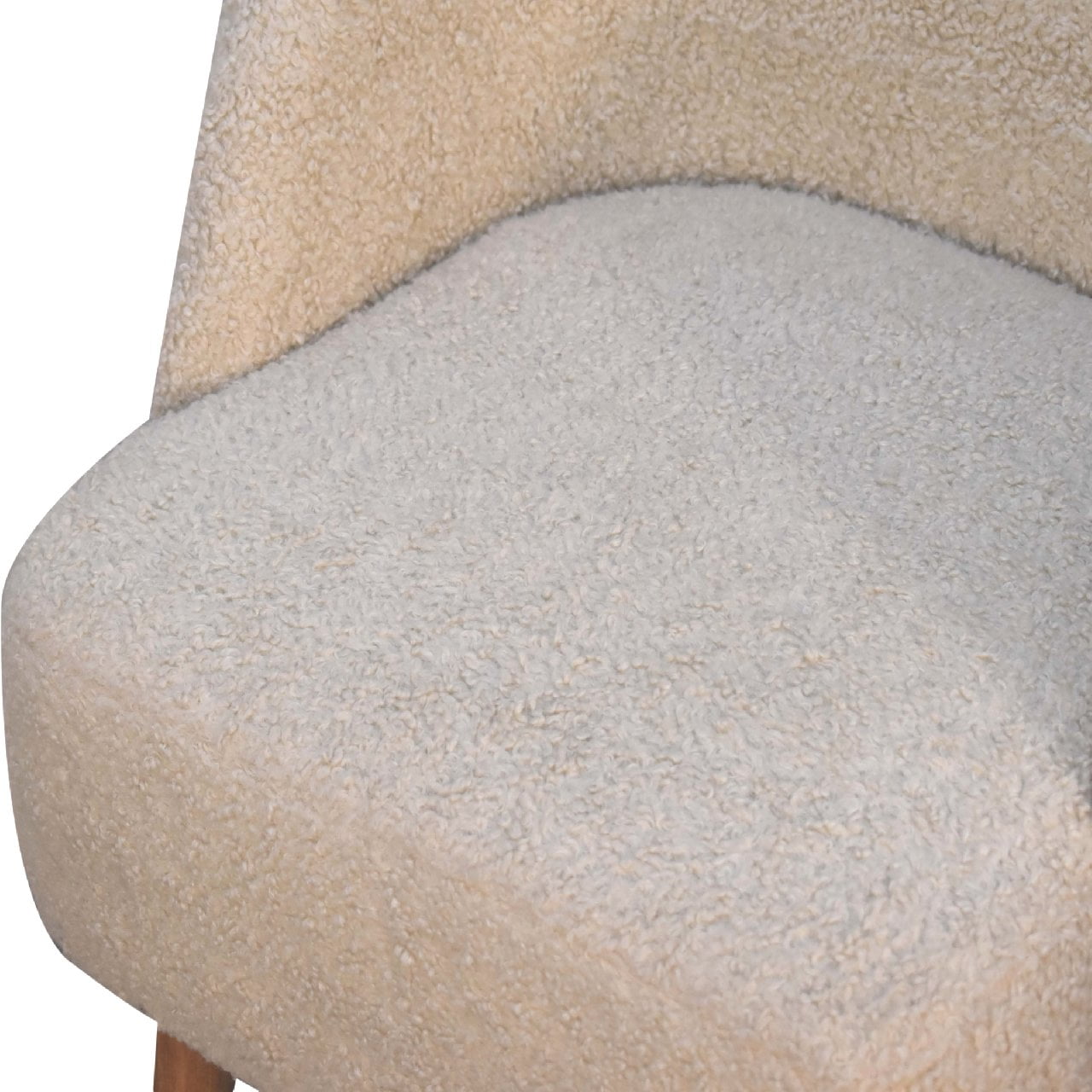 boucle cream tub chair