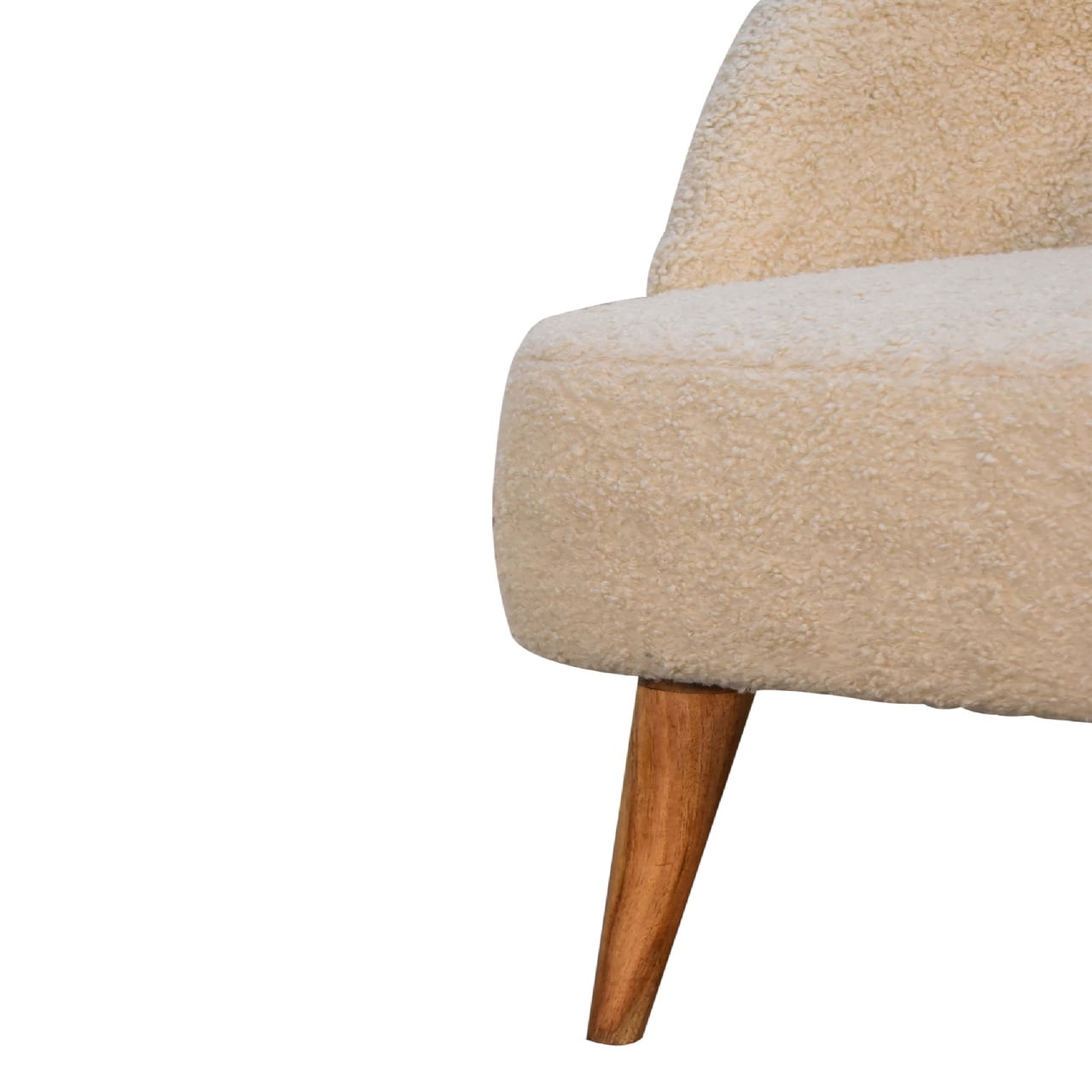 boucle cream tub chair