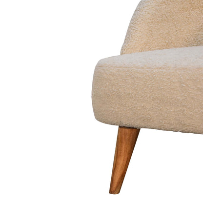 boucle cream tub chair