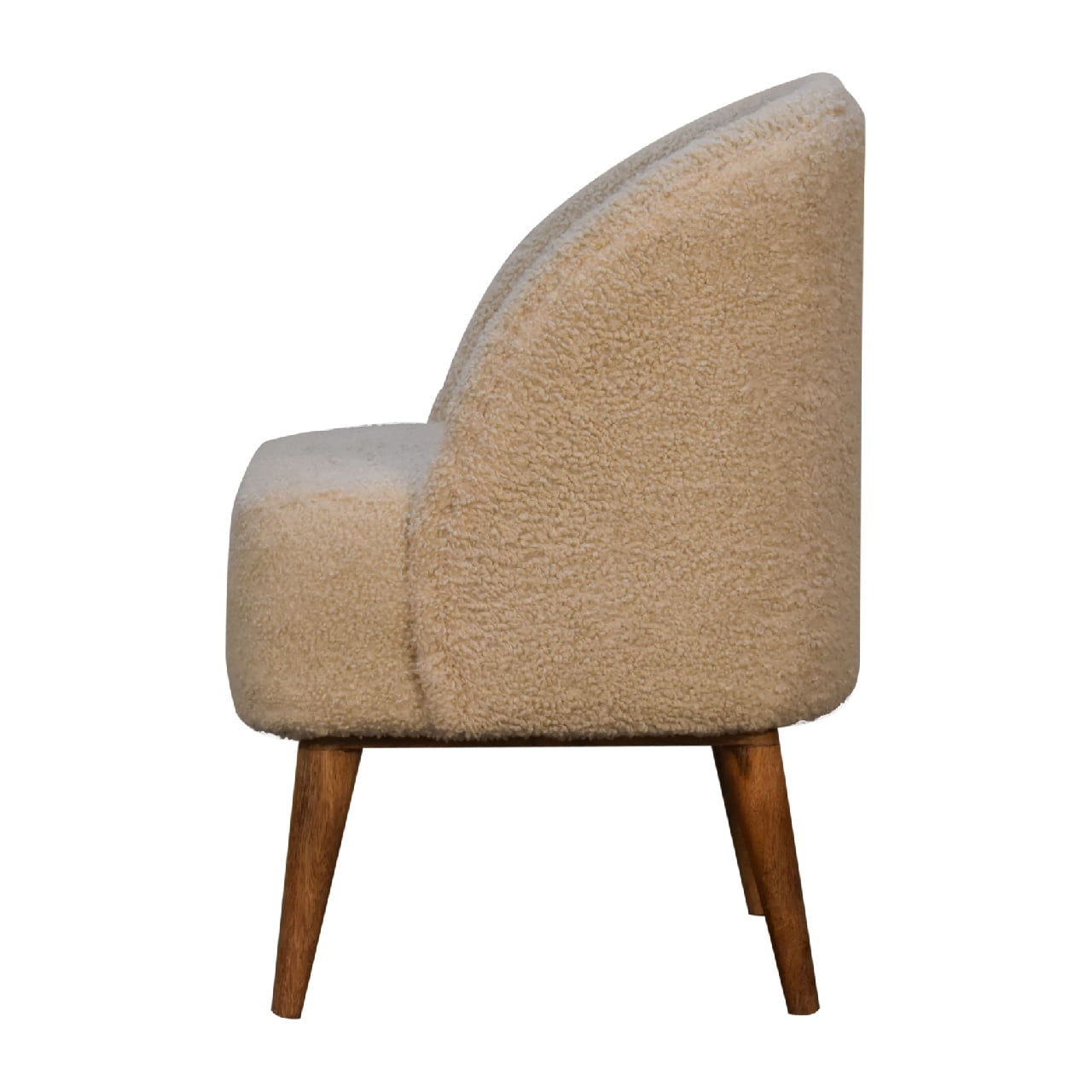 boucle cream tub chair