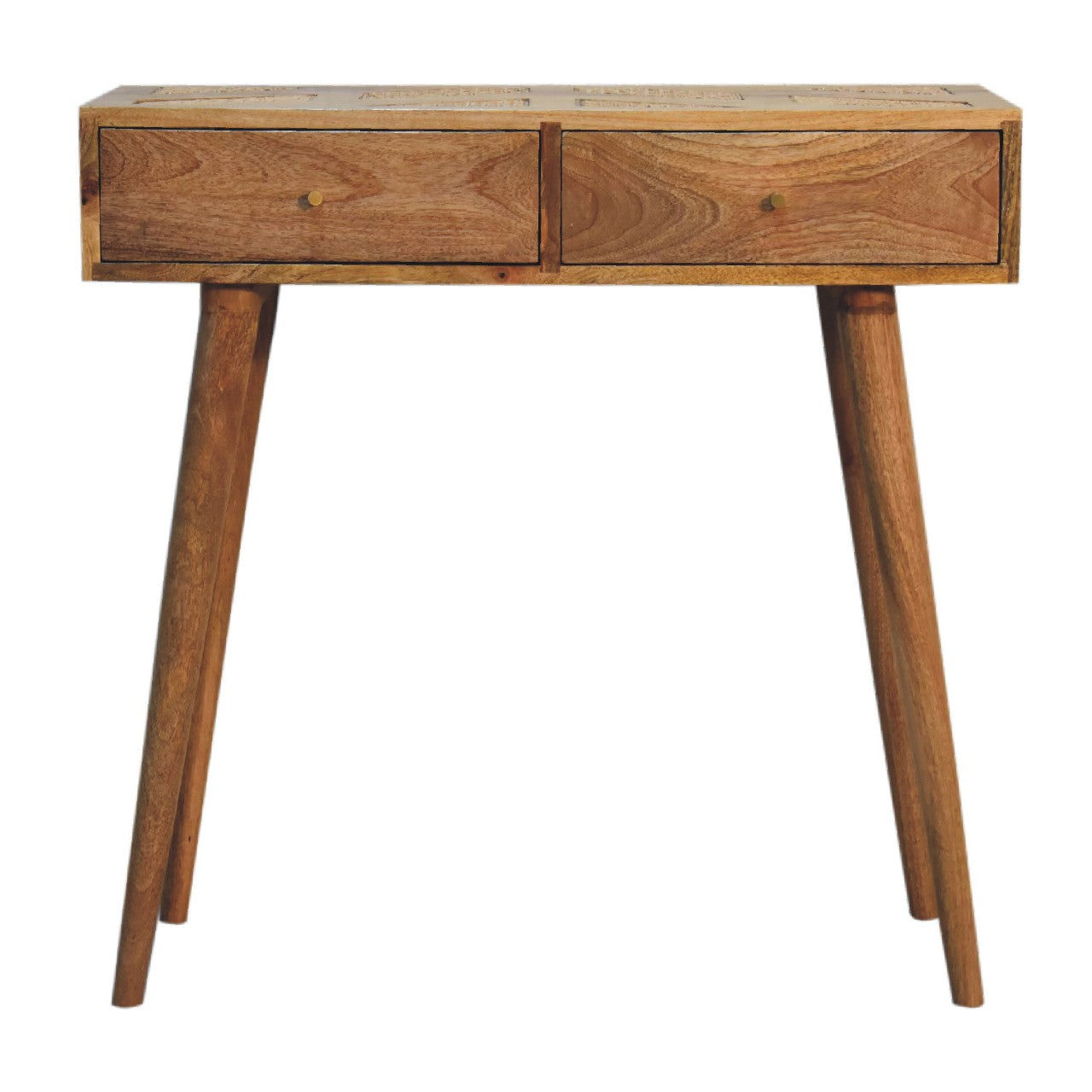 woven aztec console table