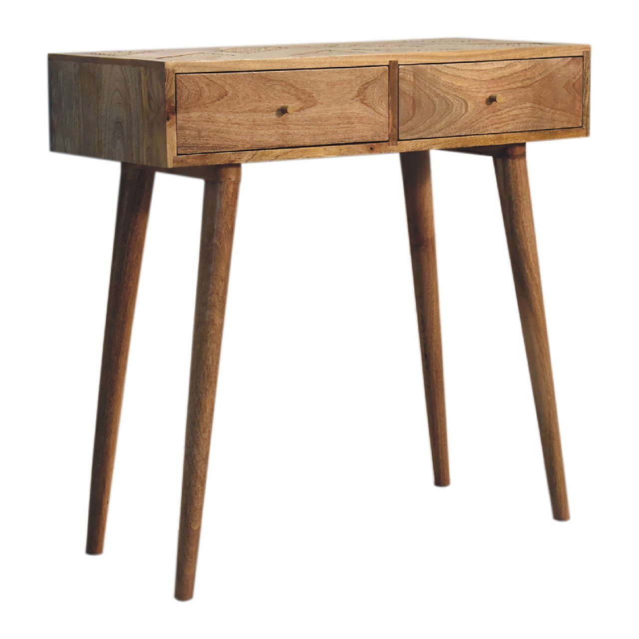 woven aztec console table