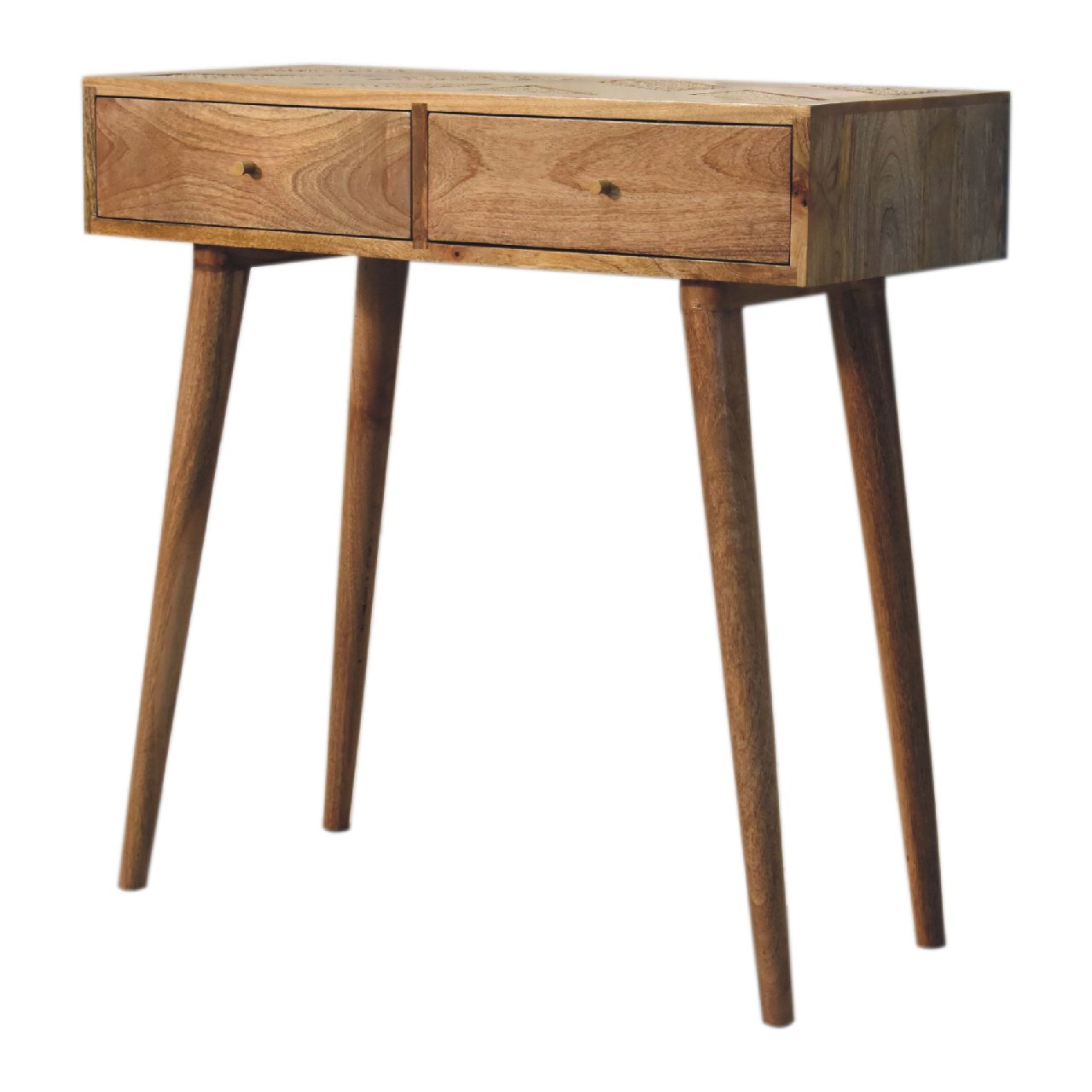 woven aztec console table