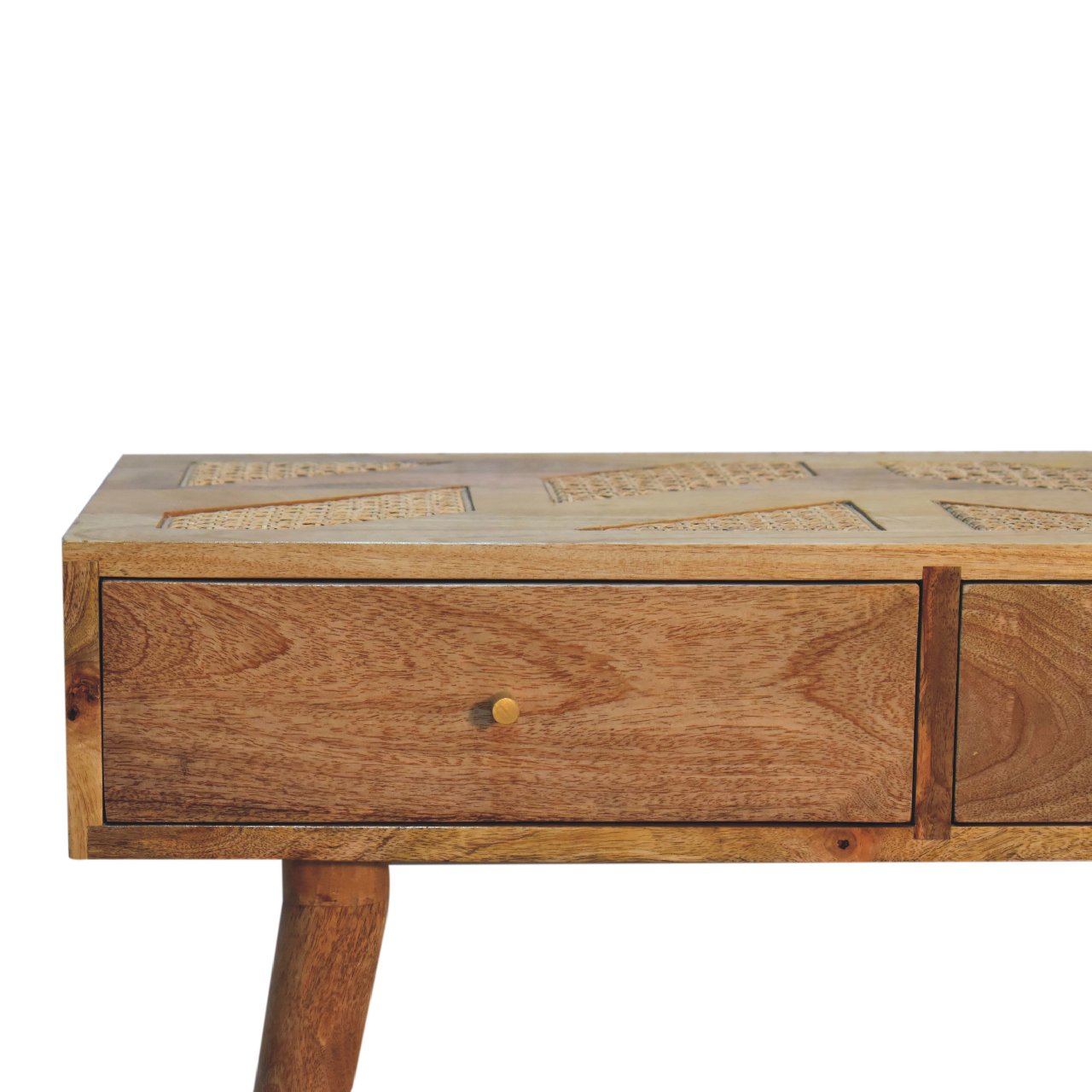 woven aztec console table