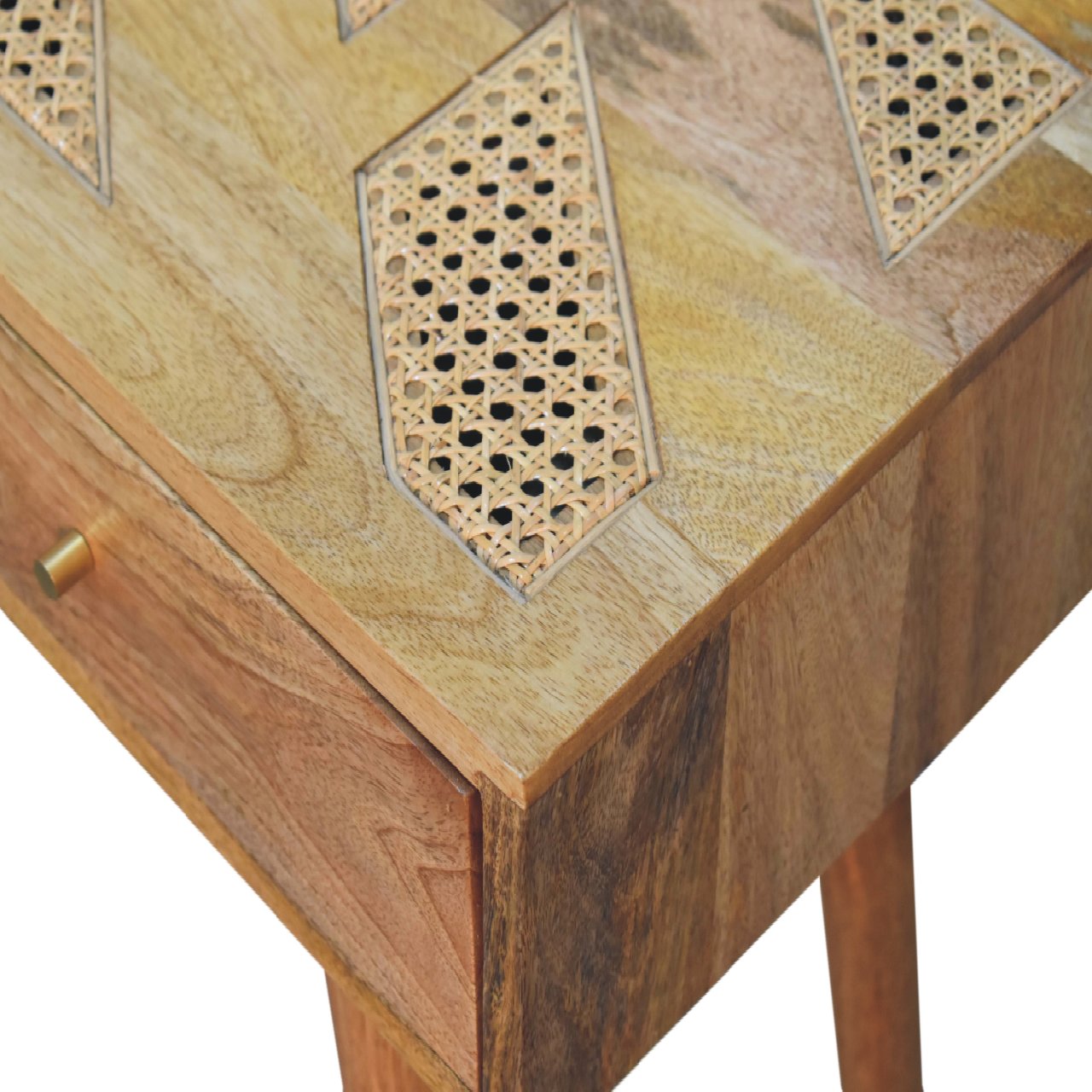 woven aztec console table