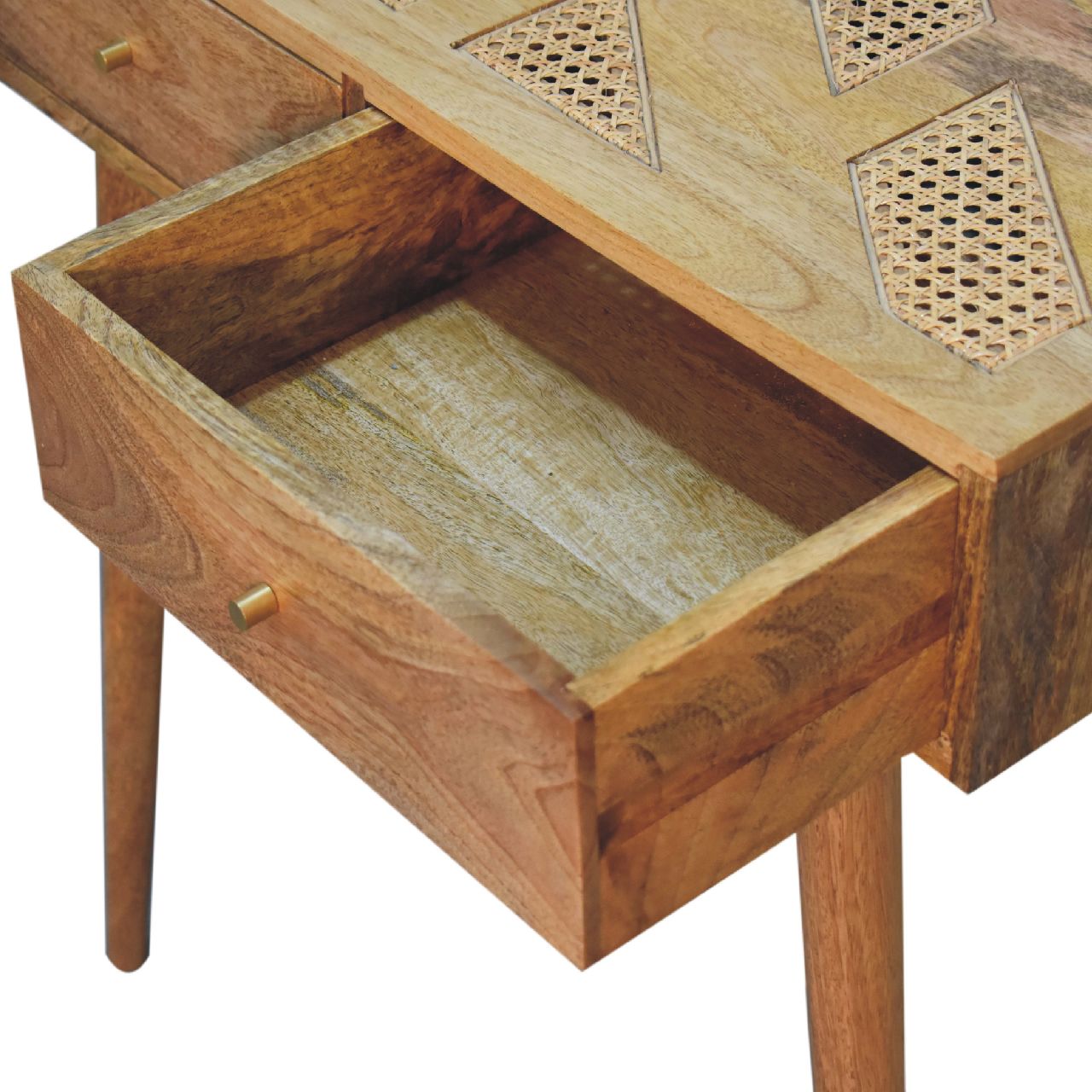 woven aztec console table