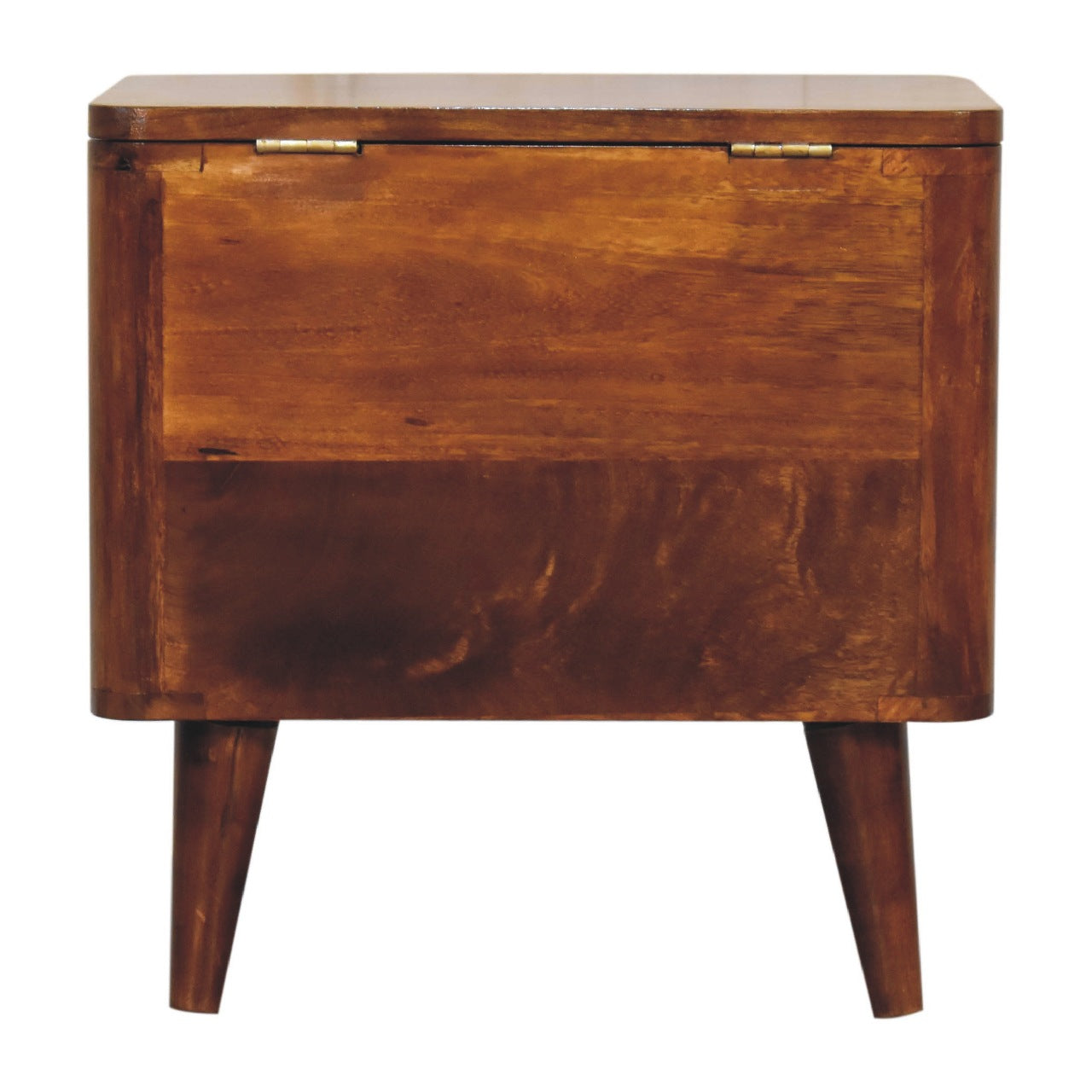 chestnut lid up storage stool