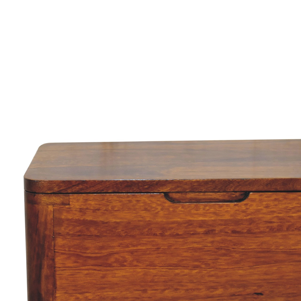 chestnut lid up storage stool
