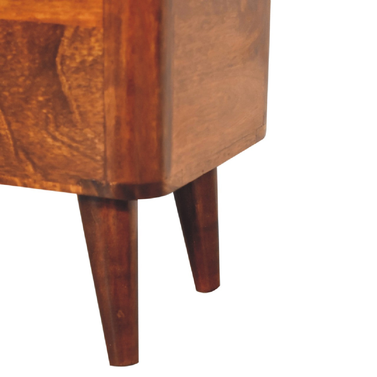 chestnut lid up storage stool