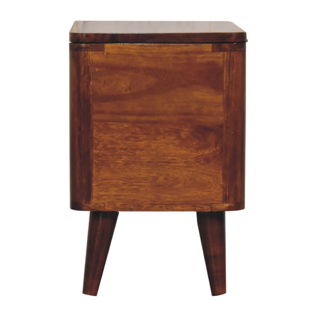 chestnut lid up storage stool