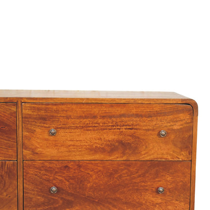 large curved chestnut chest
