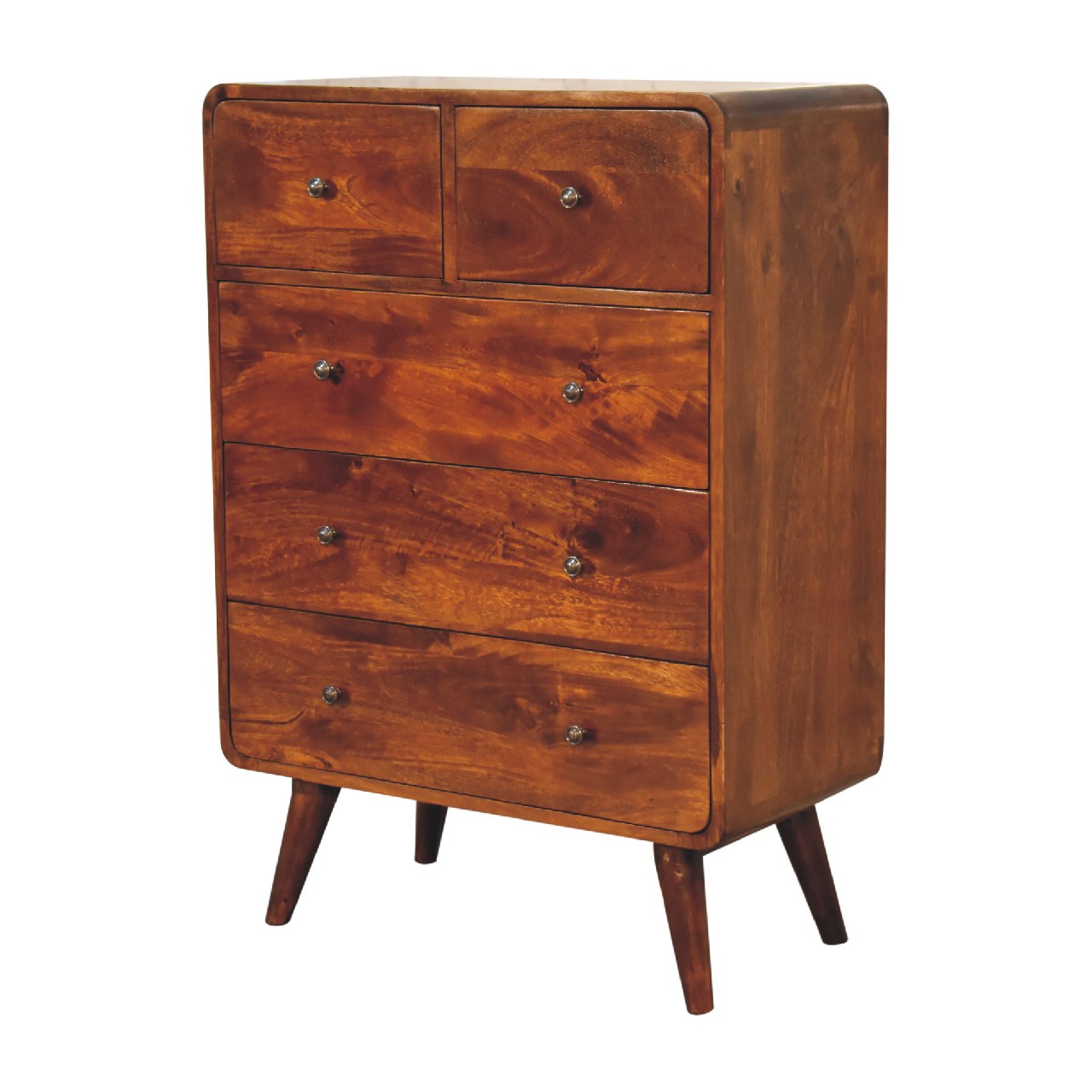2 over 3 curved chestnut chest