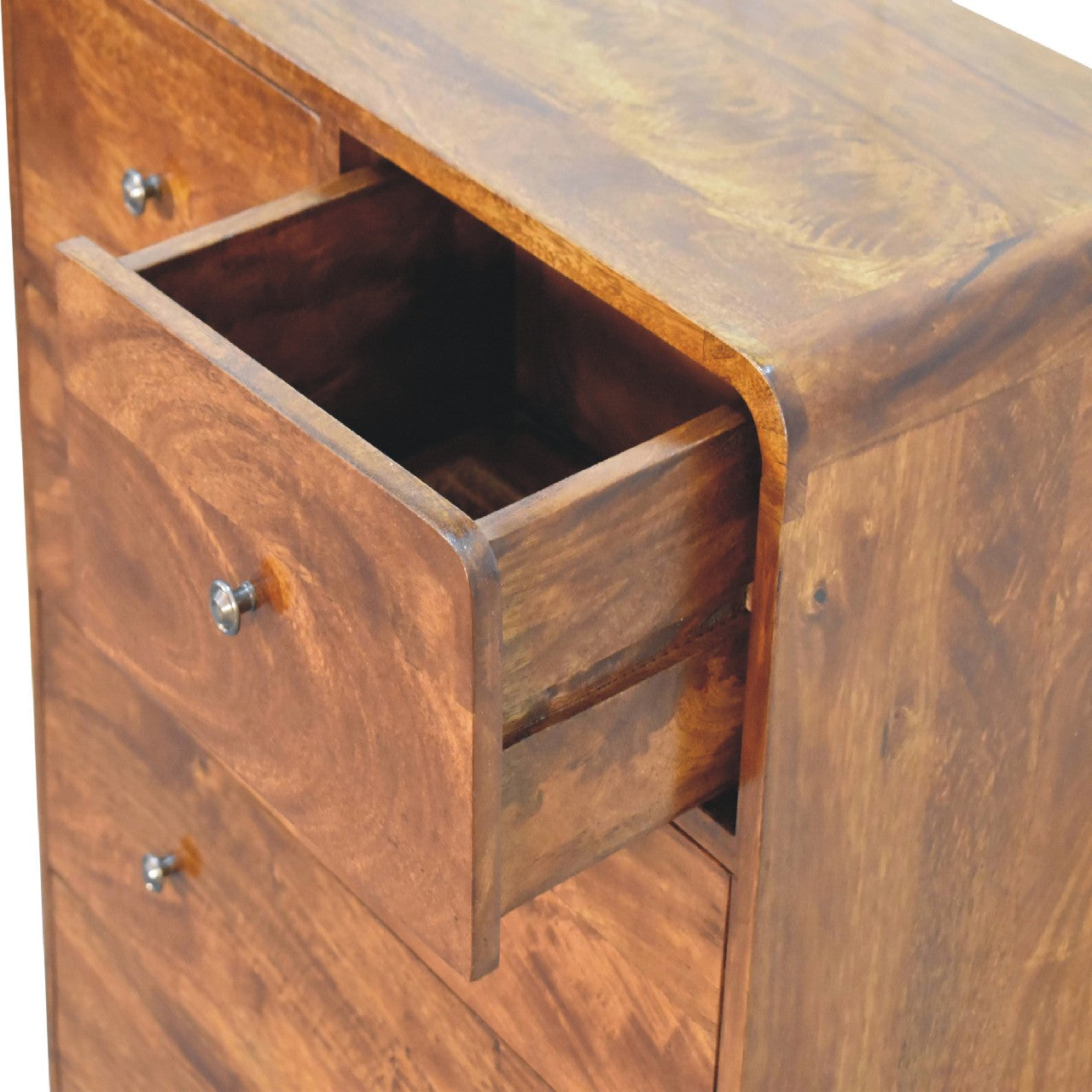 2 over 3 curved chestnut chest