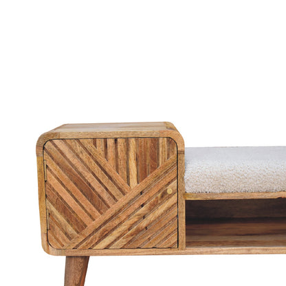boucle carved telephone table