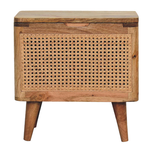 woven lid up storage stool