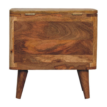woven lid up storage stool