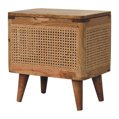woven lid up storage stool