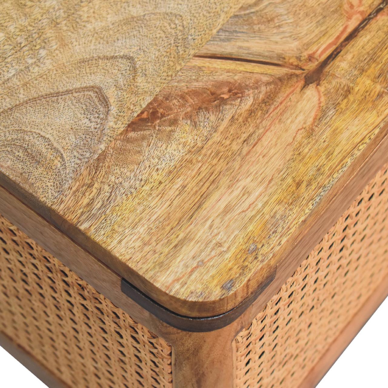 woven lid up storage stool