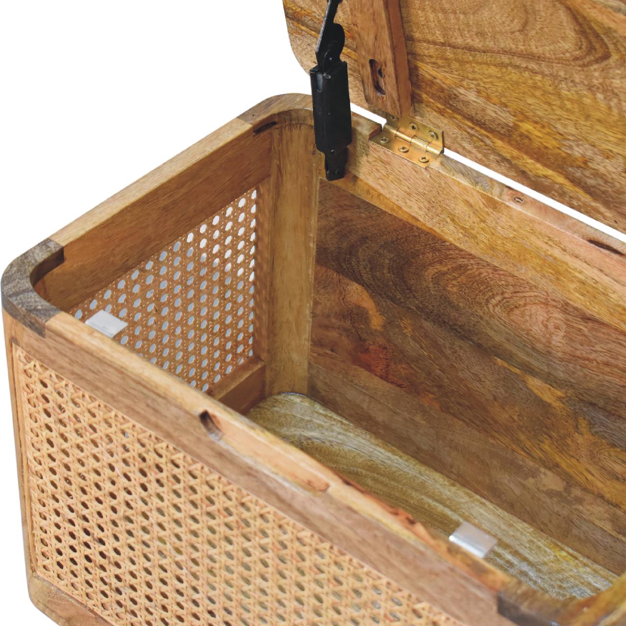woven lid up storage stool