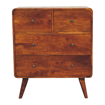2 over 2 curved chesnut chest
