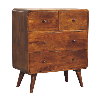 2 over 2 curved chesnut chest