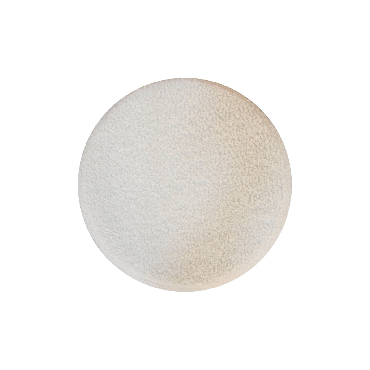 boucle cream petite footstool