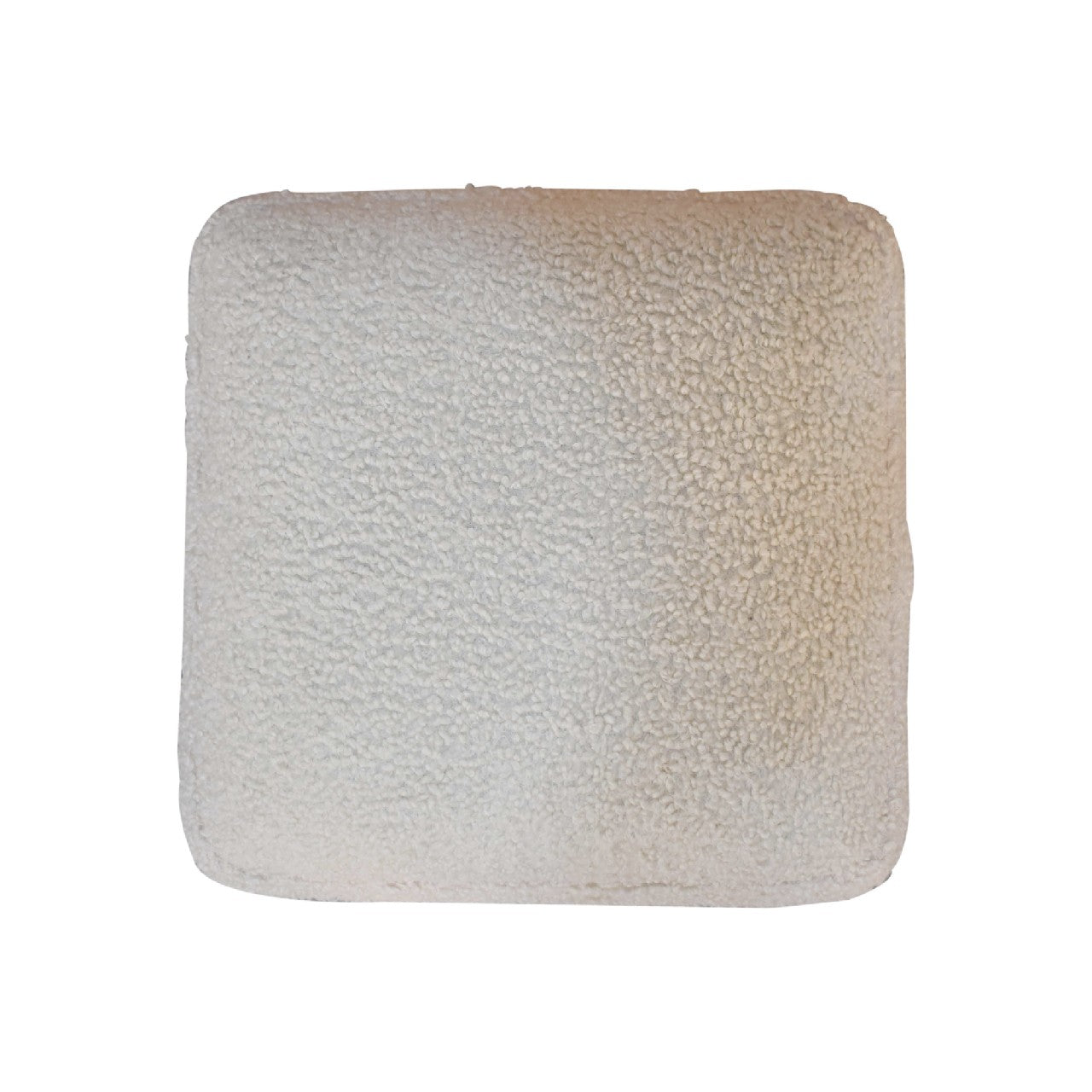 boucle cream squoval bench