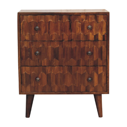 chestnut pineapple carved chest