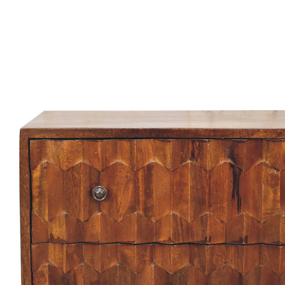 chestnut pineapple carved chest