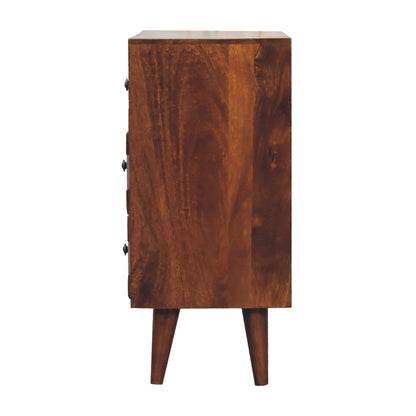 chestnut pineapple carved chest