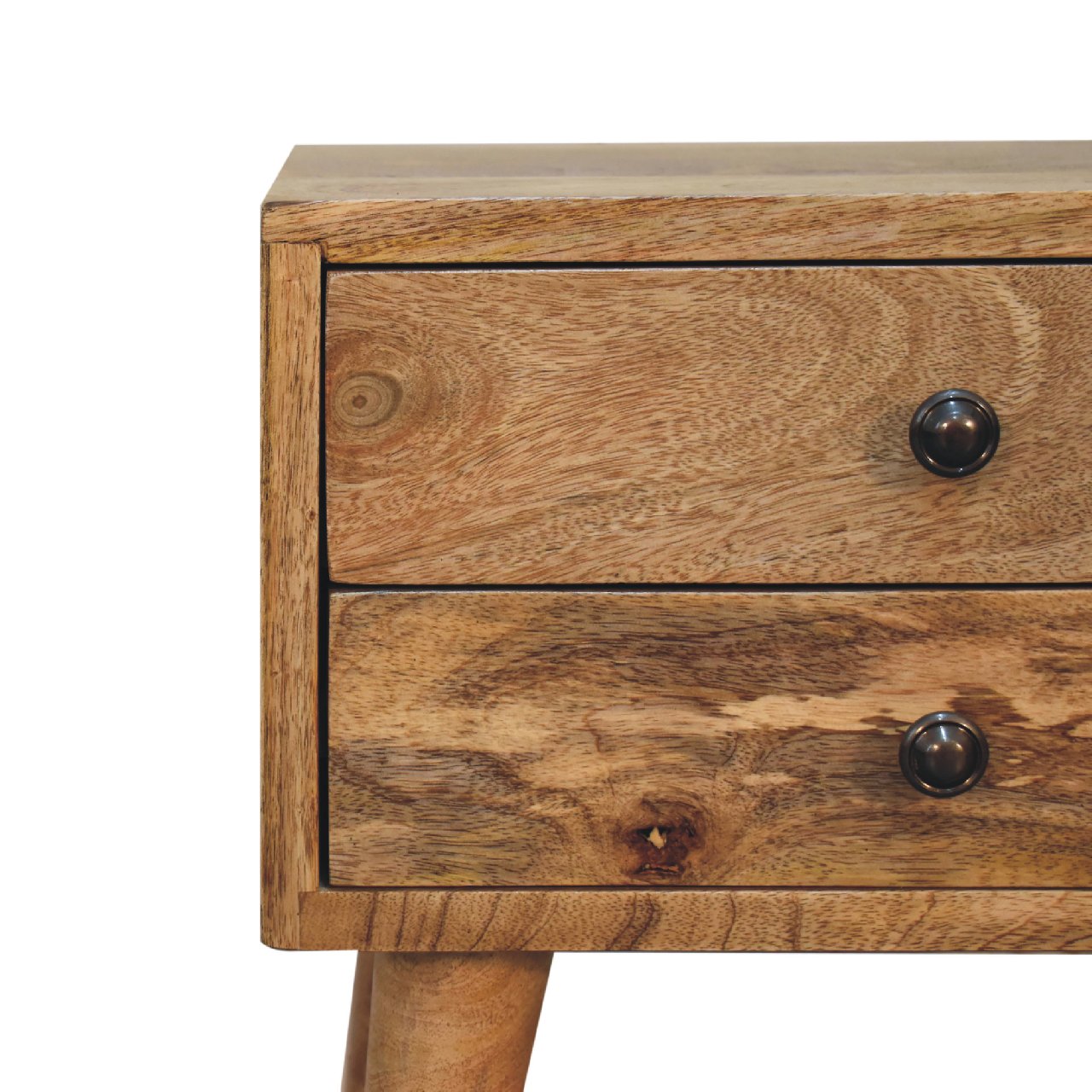 mini oak ish modern solid wood bedside