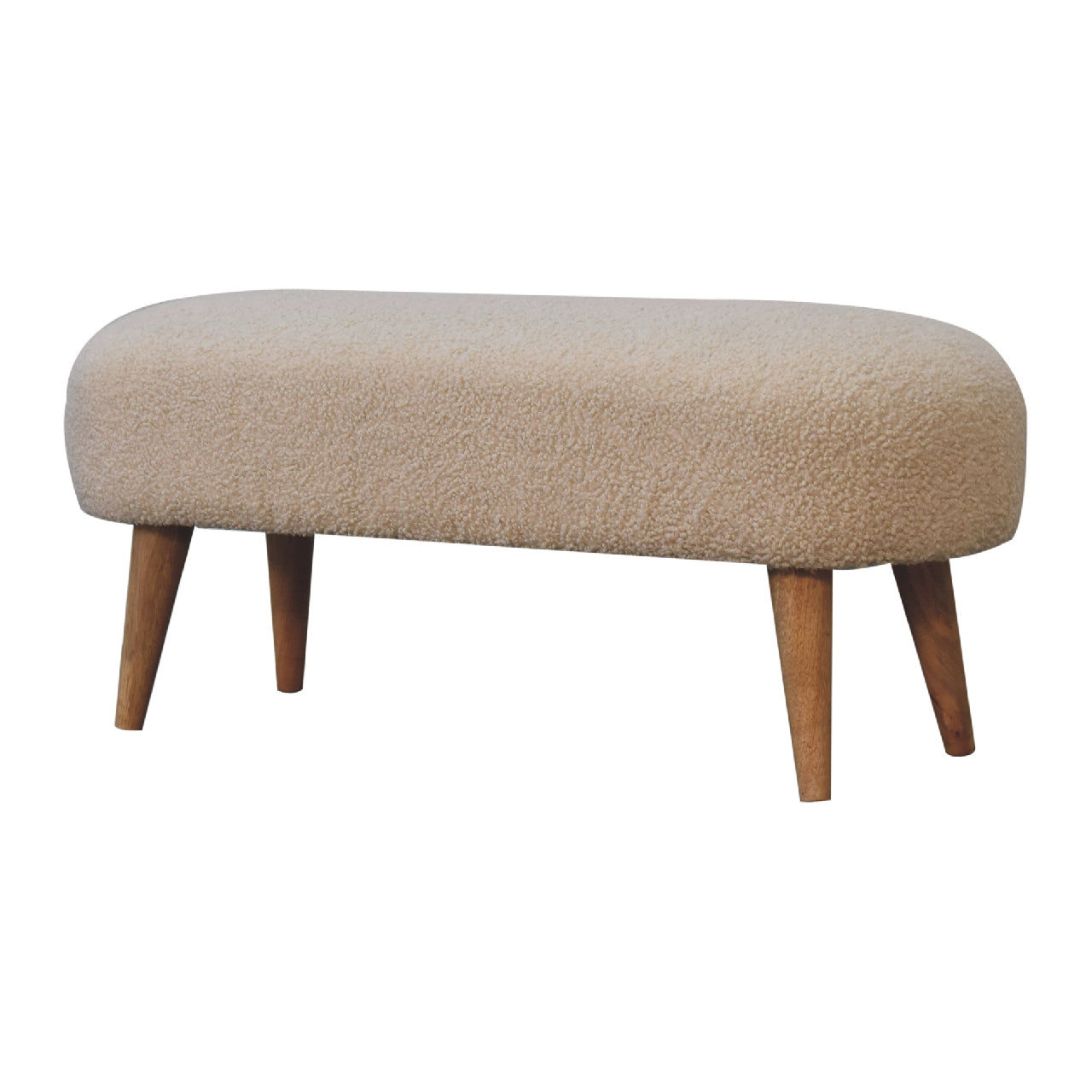 boucle hallway bench