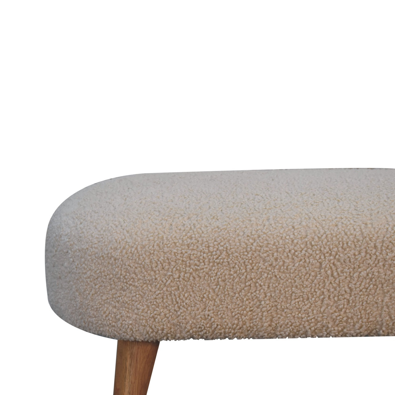 boucle hallway bench