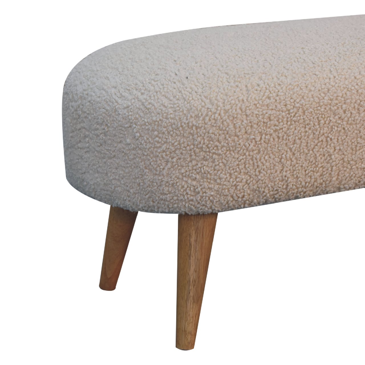 boucle hallway bench