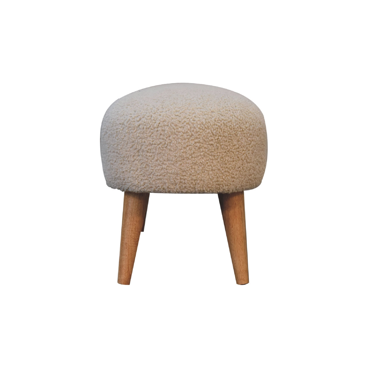 boucle hallway bench