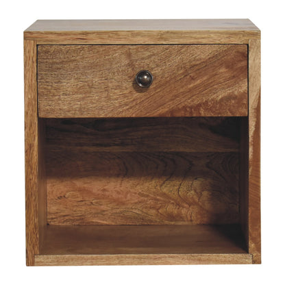 wall mounted mini classic oak ish bedside