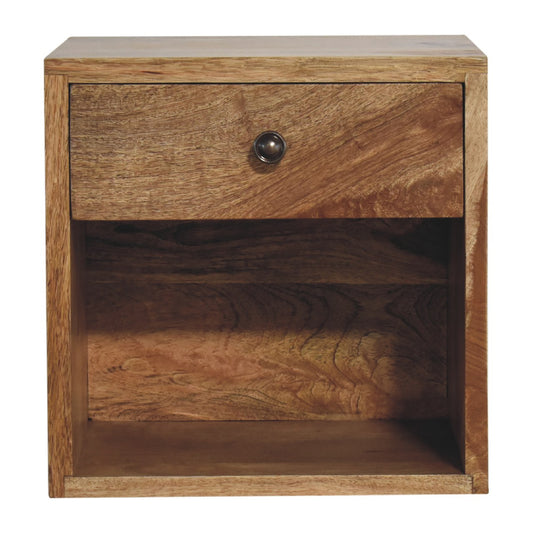wall mounted mini classic oak ish bedside