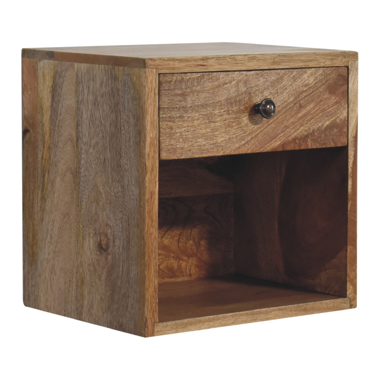 wall mounted mini classic oak ish bedside