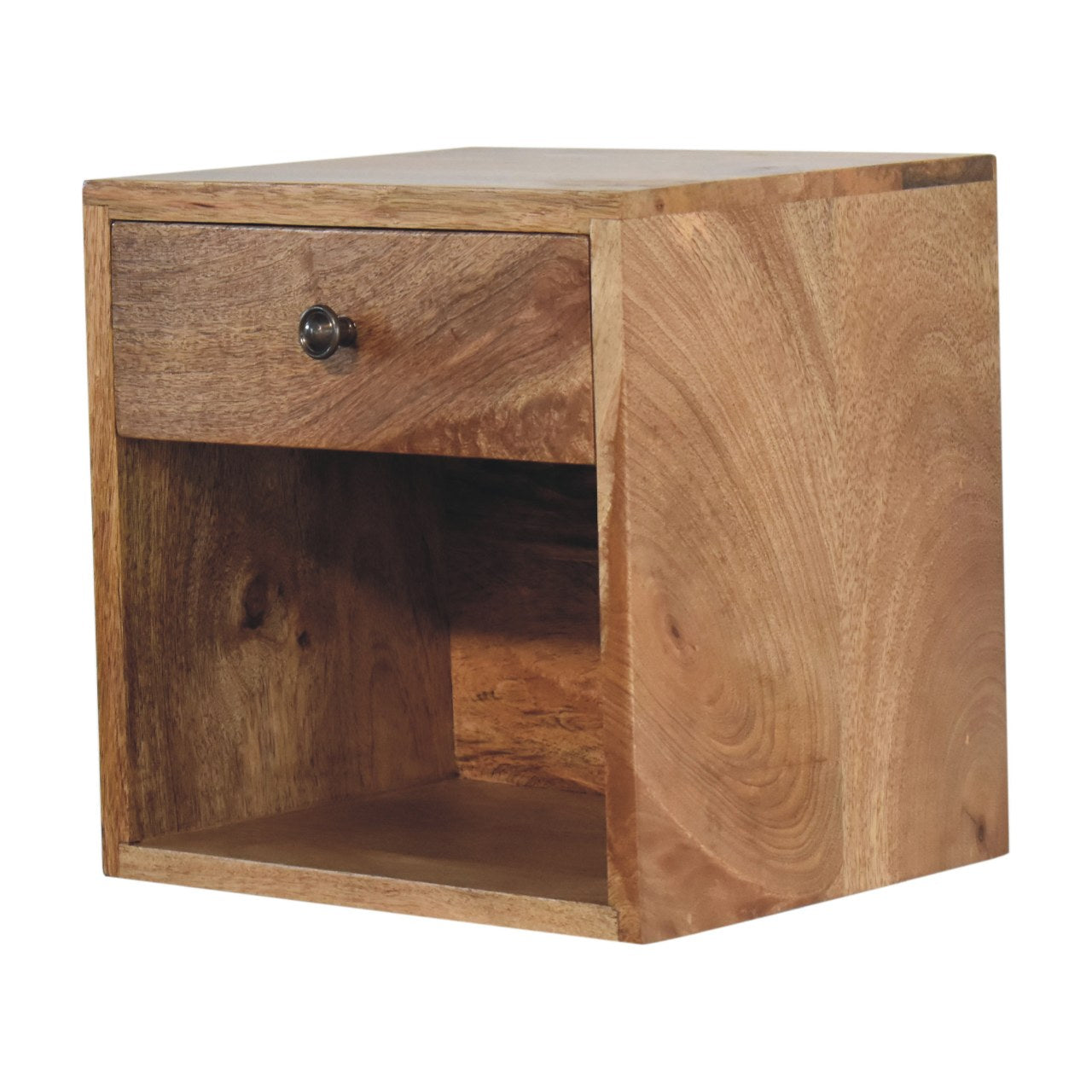 wall mounted mini classic oak ish bedside