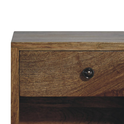 wall mounted mini classic oak ish bedside