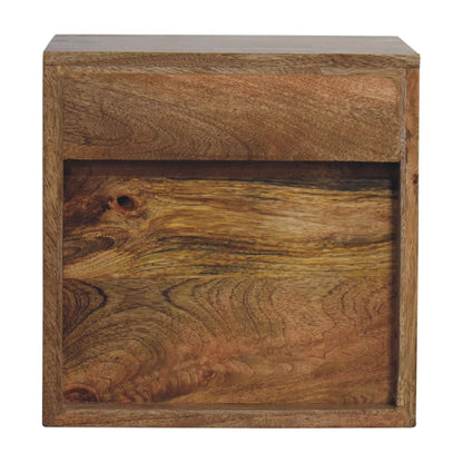 wall mounted mini classic oak ish bedside