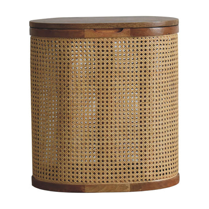rattan lid up storage stool